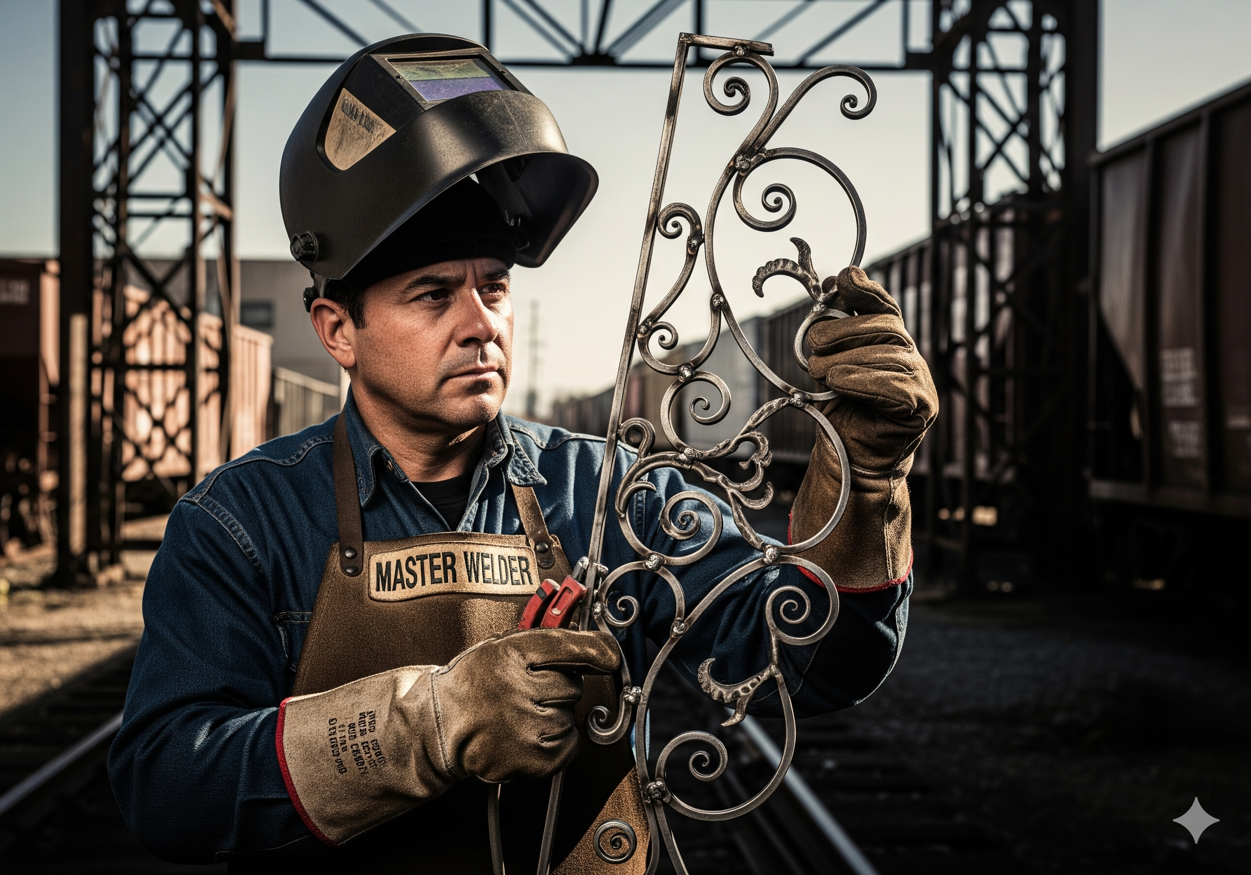 Decorative wrought iron gate in Colton, CA