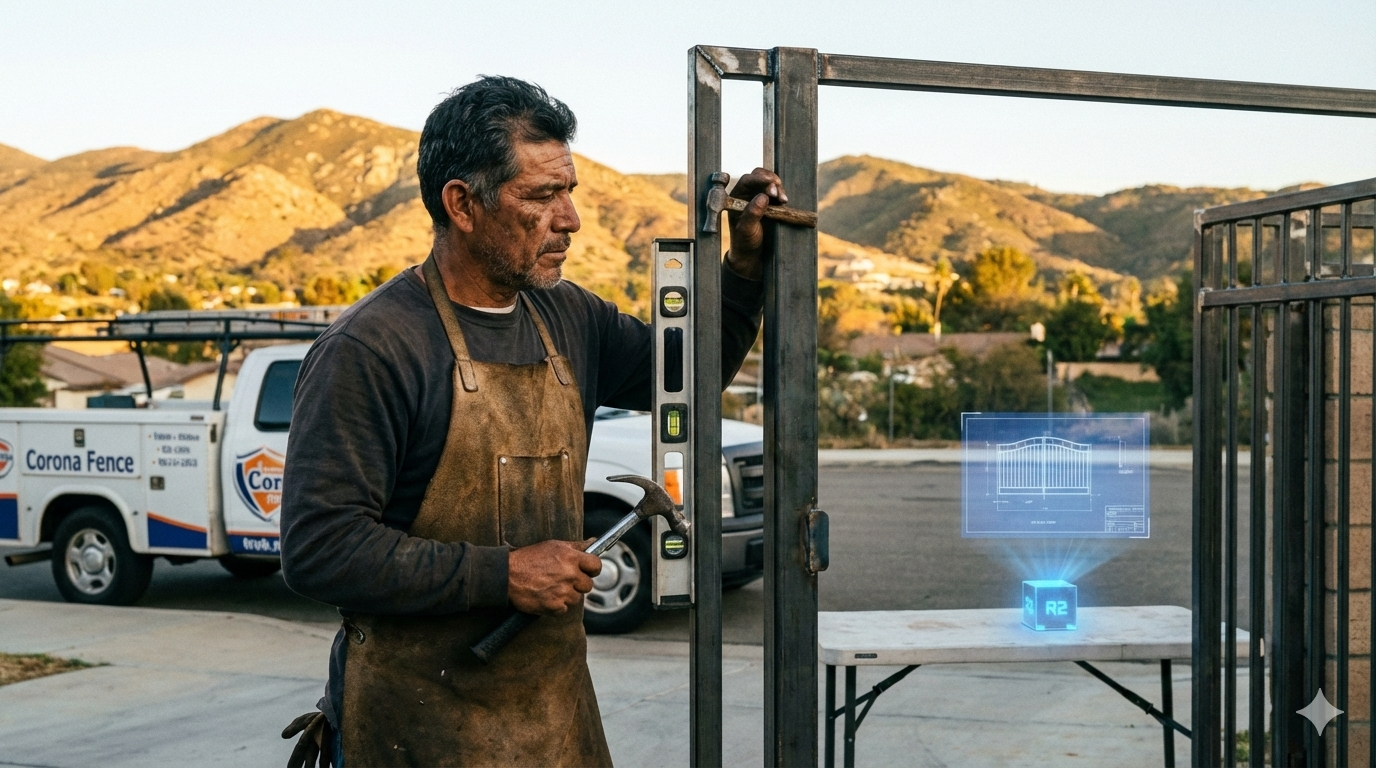 Custom fencing installation in Highgrove, CA